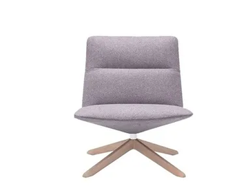 CAPRI LOUNGE BU1741 - Swivel upholstered trestle-based armchair by Andreu World - view 2